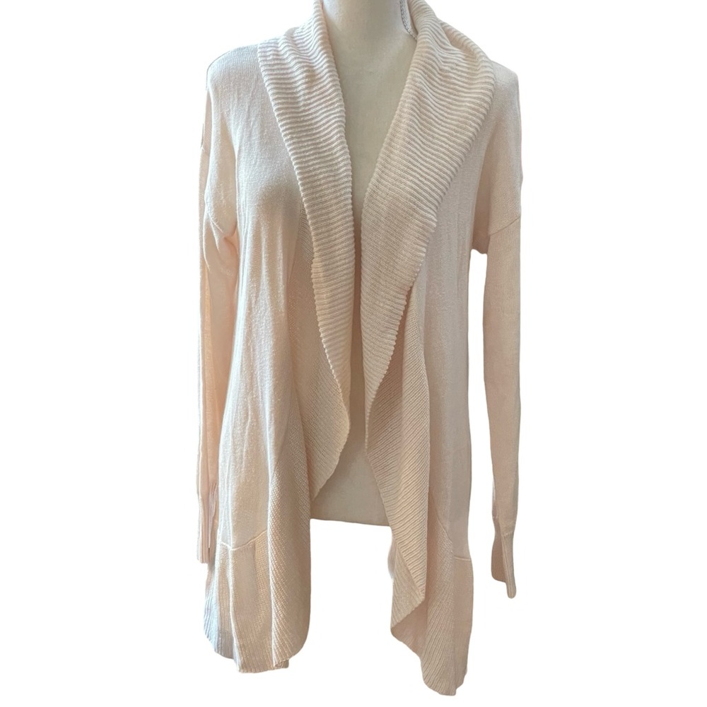 Old Navy Cream Open-Front Shawl Collar Cardigan - Picture 3 of 13